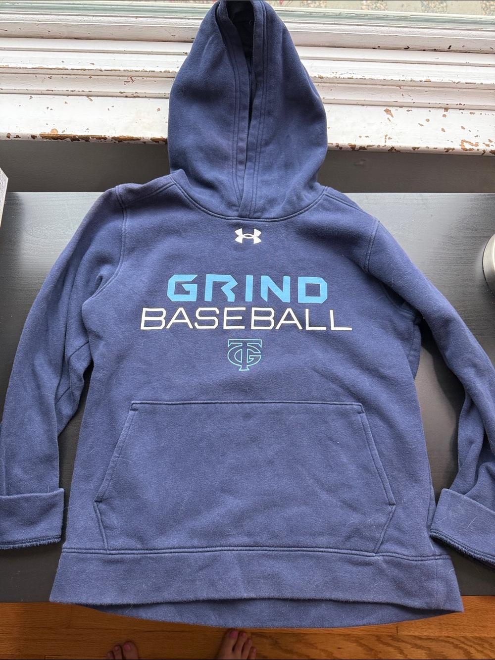 Under Armour Navy Blue GRIND Baseball Pullover Hoodie